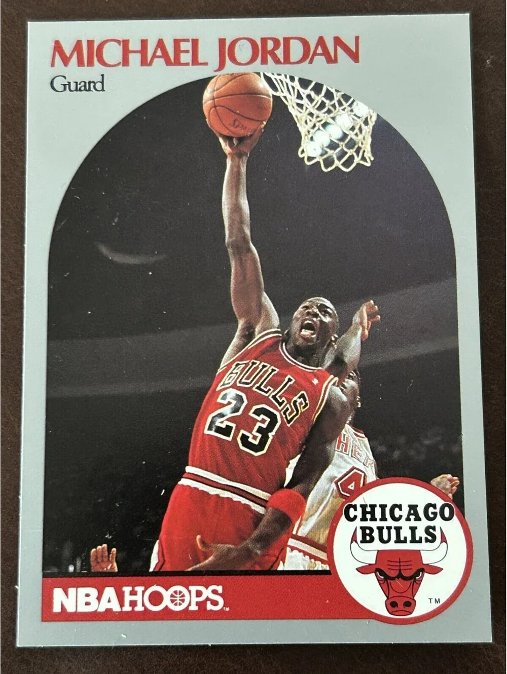HOF CHICAGO BULLS GUARD MICHAEL JORDAN VINTAGE 1990 NBA HOOPS #65 NEAR MINT
